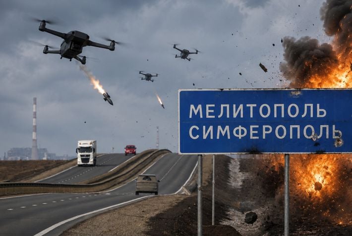 Главная артерия оккупантов под ударом: трассу через Мелитополь атакуют украинские дроны