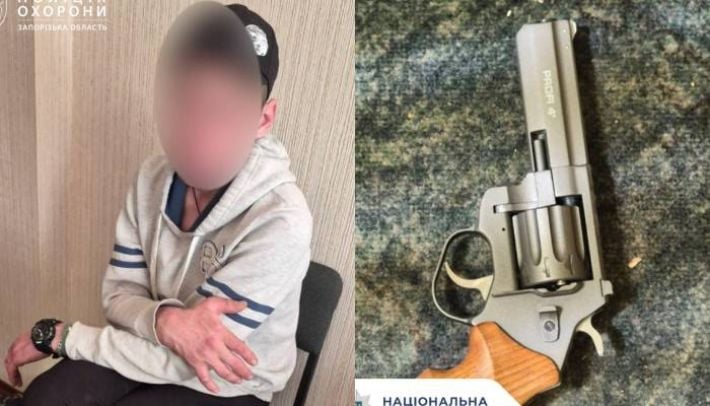 «Ковбой с револьвером»: в Запорожье задержали мужчину, который угрожал оружием сотруднице отеля
