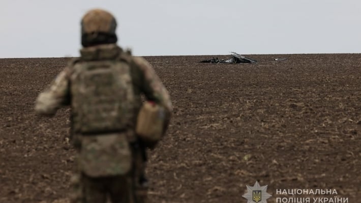 В Запорожской области саперы обезвредили ракету «Герань-2» с термобарической боевой частью