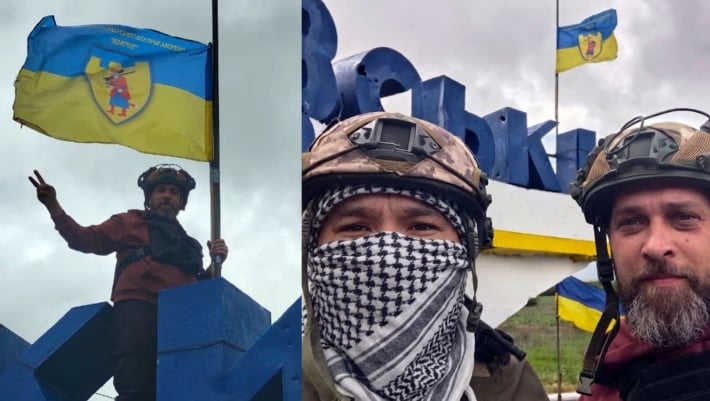 Флаг запорожской бригады «Хортица» вновь развелся над Ореховской стелой