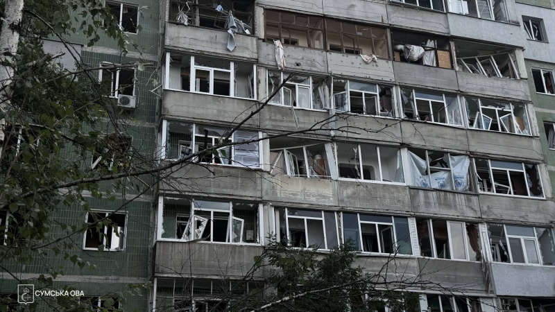 Фото: Наслідки російської атаки на Суми 11 липня (t.me/hryhorov_oleg) 2
