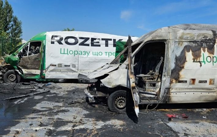 Российский дрон ударил по складу Rozetka: есть погибший и семеро раненых