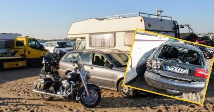 В Польше пьяный украинец разбил 10 автомобилей возле озера: отдыхающие сами его задержали